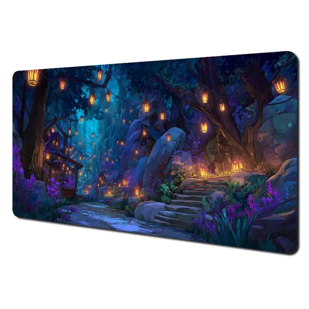 Mysterious Purple Forest Large Gaming Mouse Pad & Desk MAT