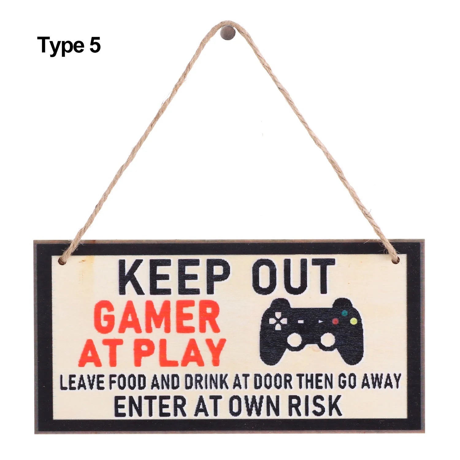 Premium Wooden Gaming Room Sign
