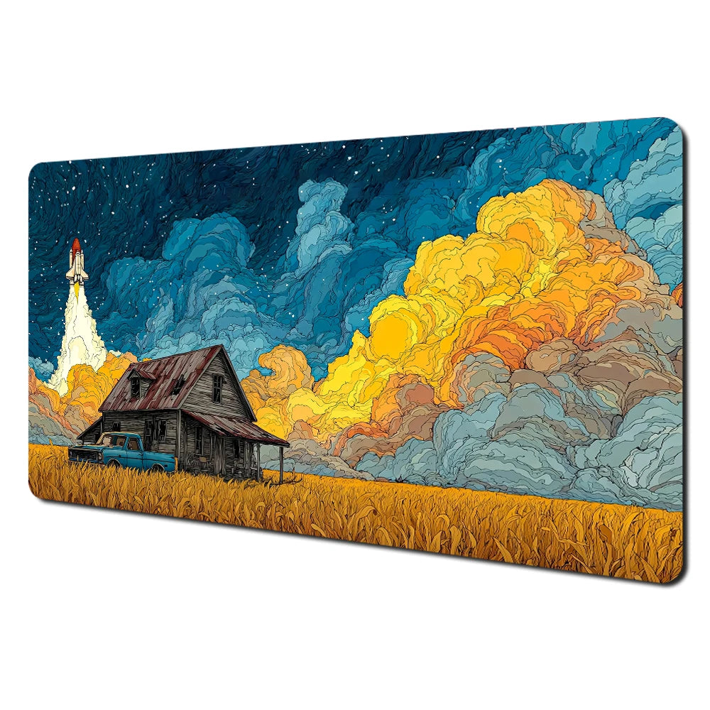Mysterious Purple Forest Large Gaming Mouse Pad & Desk MAT