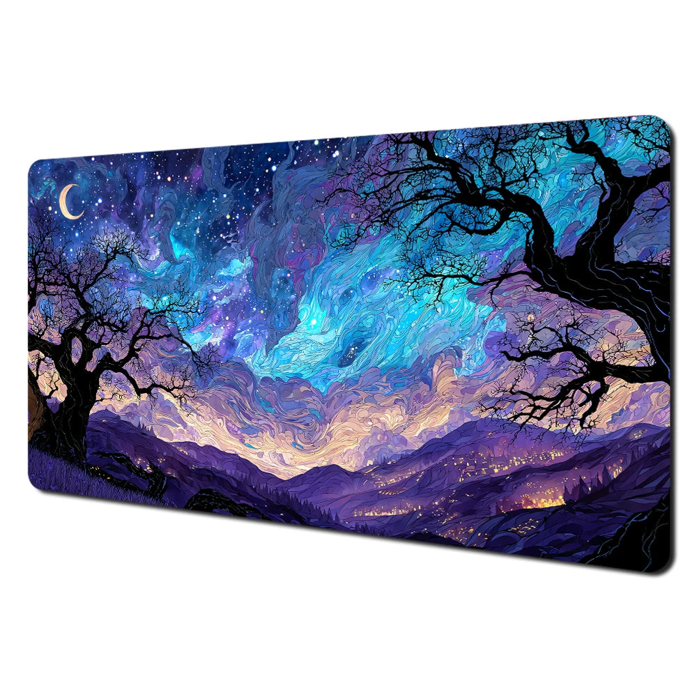 Mysterious Purple Forest Large Gaming Mouse Pad & Desk MAT