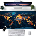 Vintage World Map Large Gaming Mouse Pad & Desk Mat