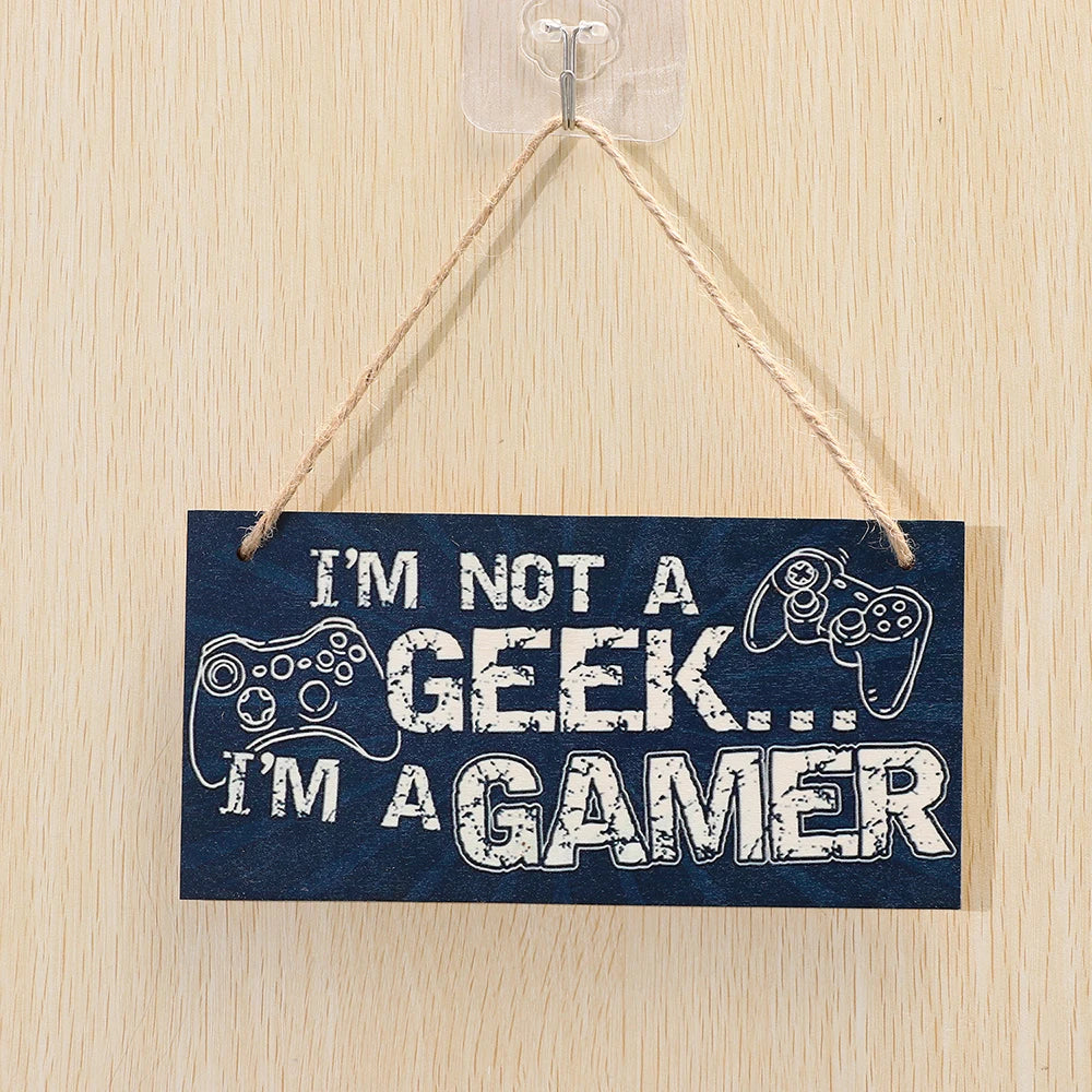 Premium Wooden Gaming Room Sign