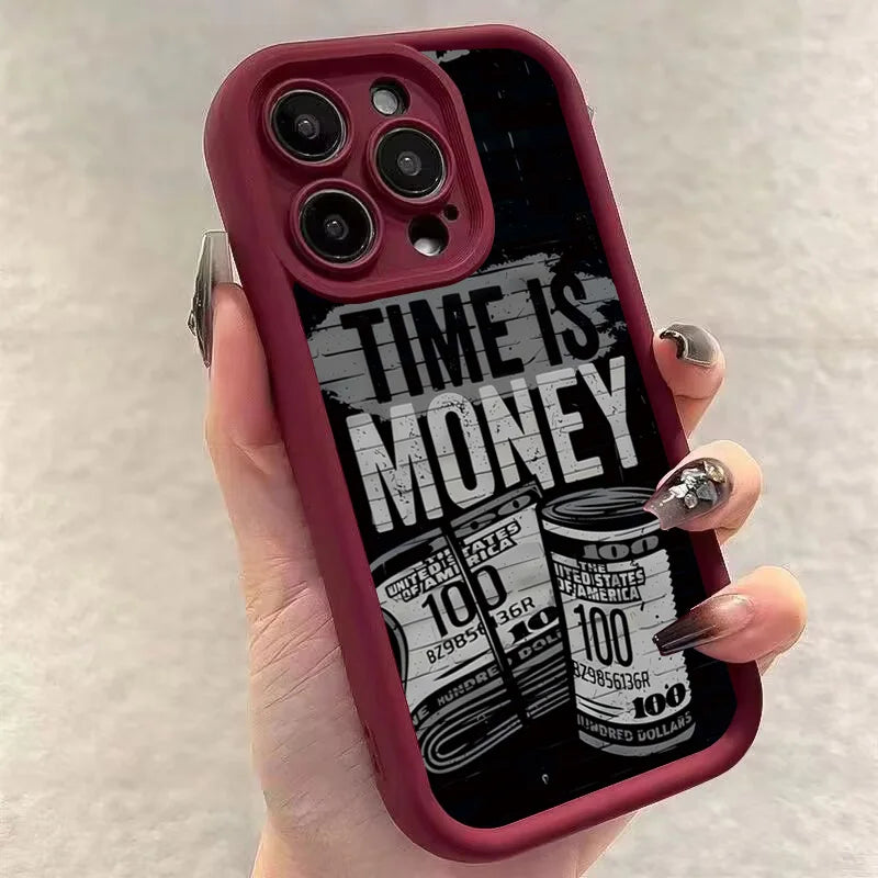 "Time is Money" Matte Protective IPhone Case