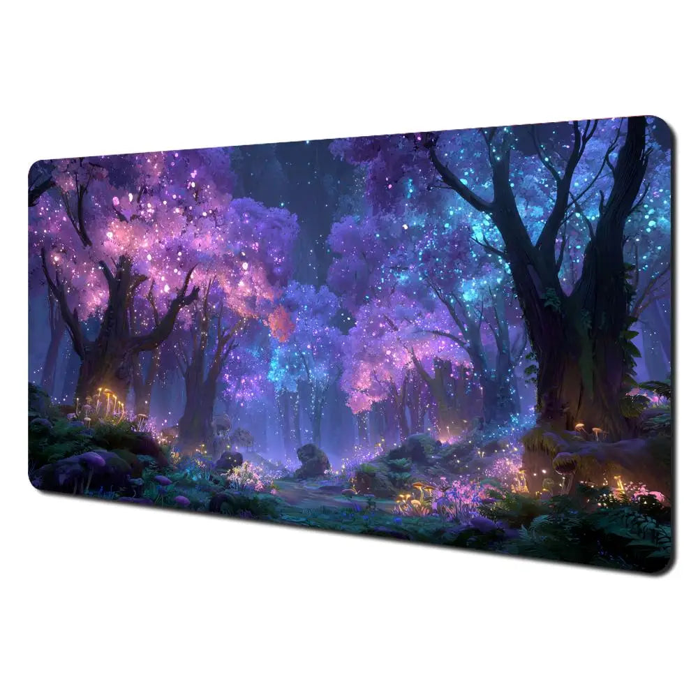 Mysterious Purple Forest Large Gaming Mouse Pad & Desk MAT