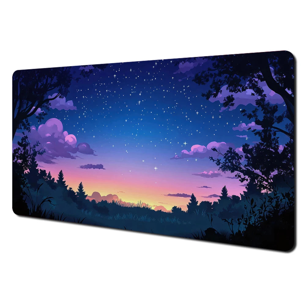 Mysterious Purple Forest Large Gaming Mouse Pad & Desk MAT